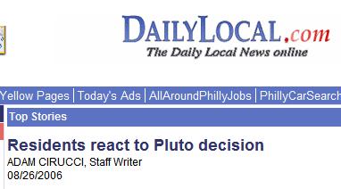 Headline: Residents react to Pluto Decision