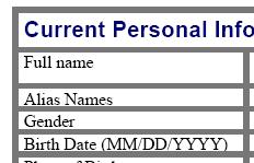 Registered traveler form